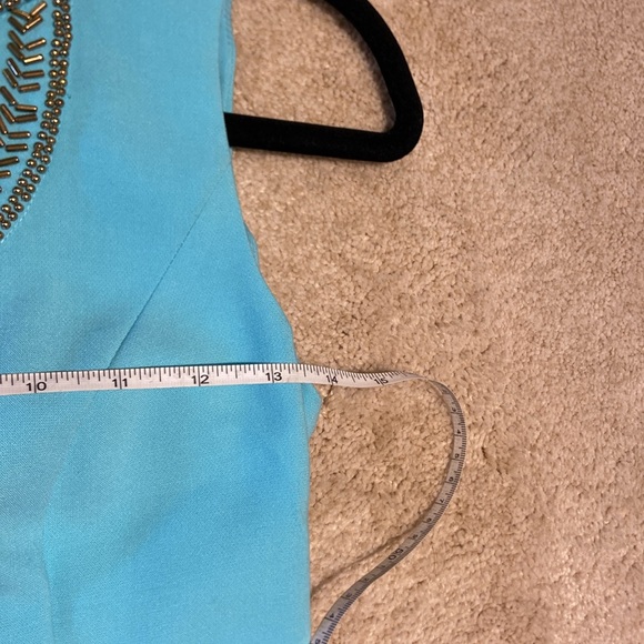 Lilly Pulitzer Baby Blue Mini Dress with Beaded Cut Out Neckline - Picture 10 of 12